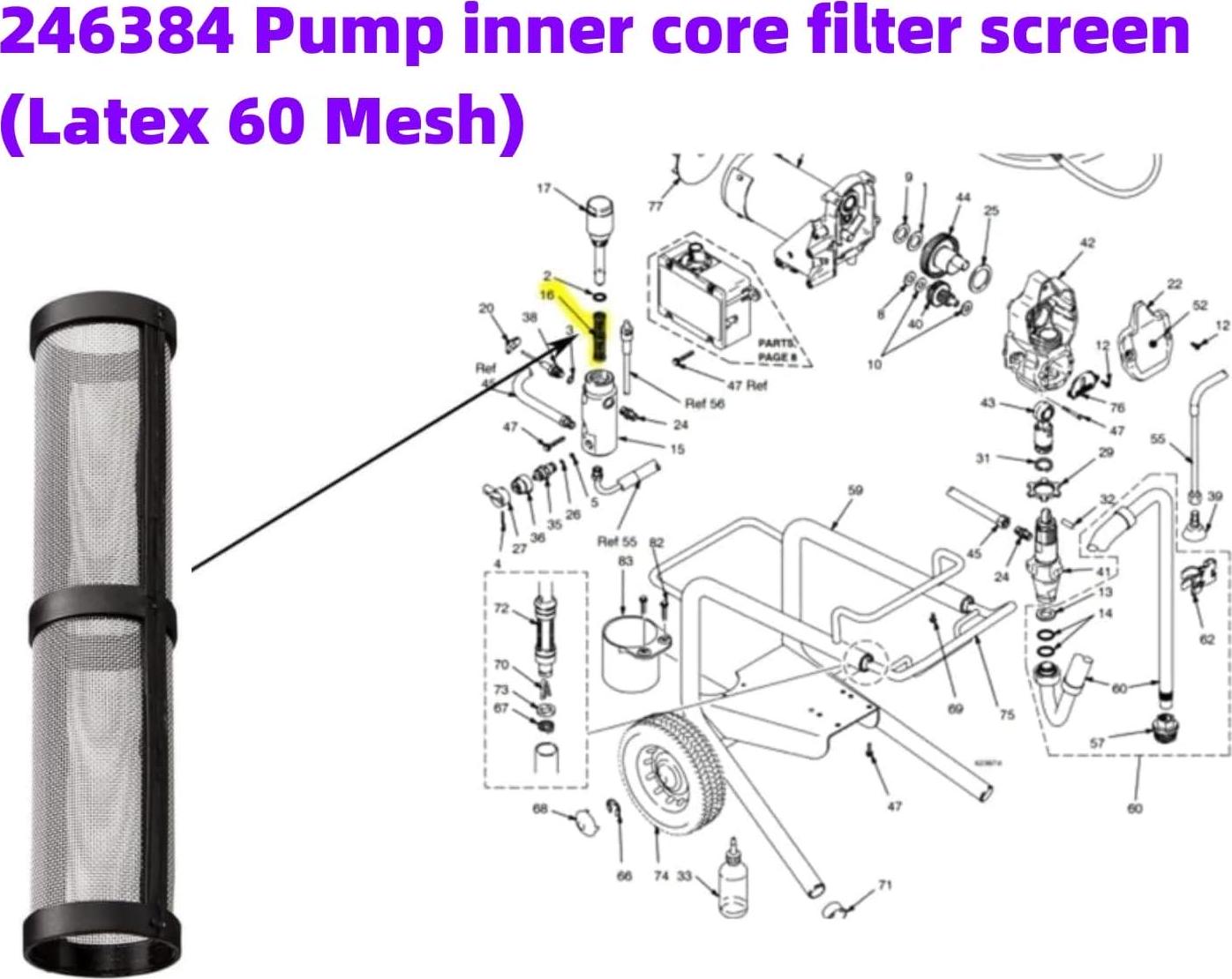 (1+2+2pk) 235014 Prime Spray Valve And 246385 7/8-Inch UNF Inlet Strainer Screen And 246384 Pump Manifold Strainer Replacement Kit For Graco 390 395 490 495 595 Airless Paint Sprayer