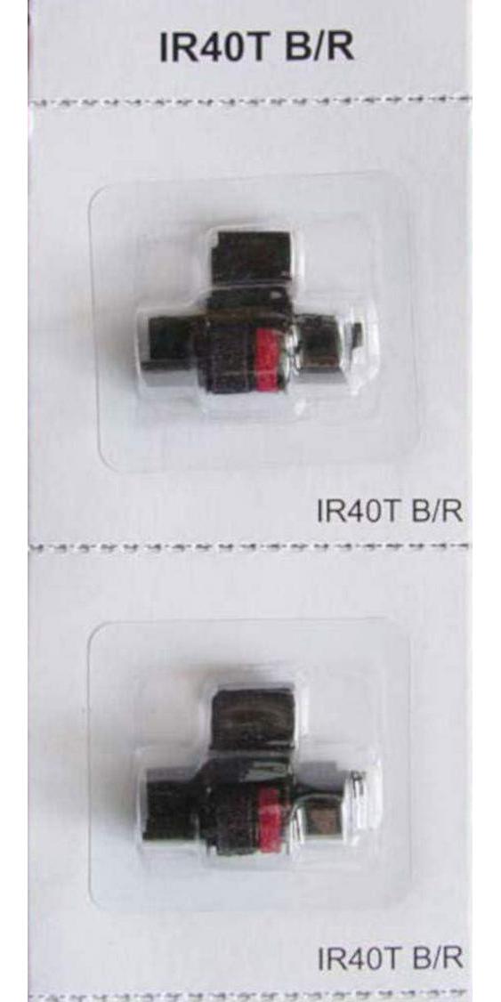 (3 Pack) Calculator Ink Roller Fits Sharp EL-1801V EL-1750V EL-1611V Casio HR-170RC HR-200RC HR-300RC Canon P23-DHV-3 And More Black/Red IR-40T CP-13 EA-772R Compatible/Replacement By COMPUMATIC