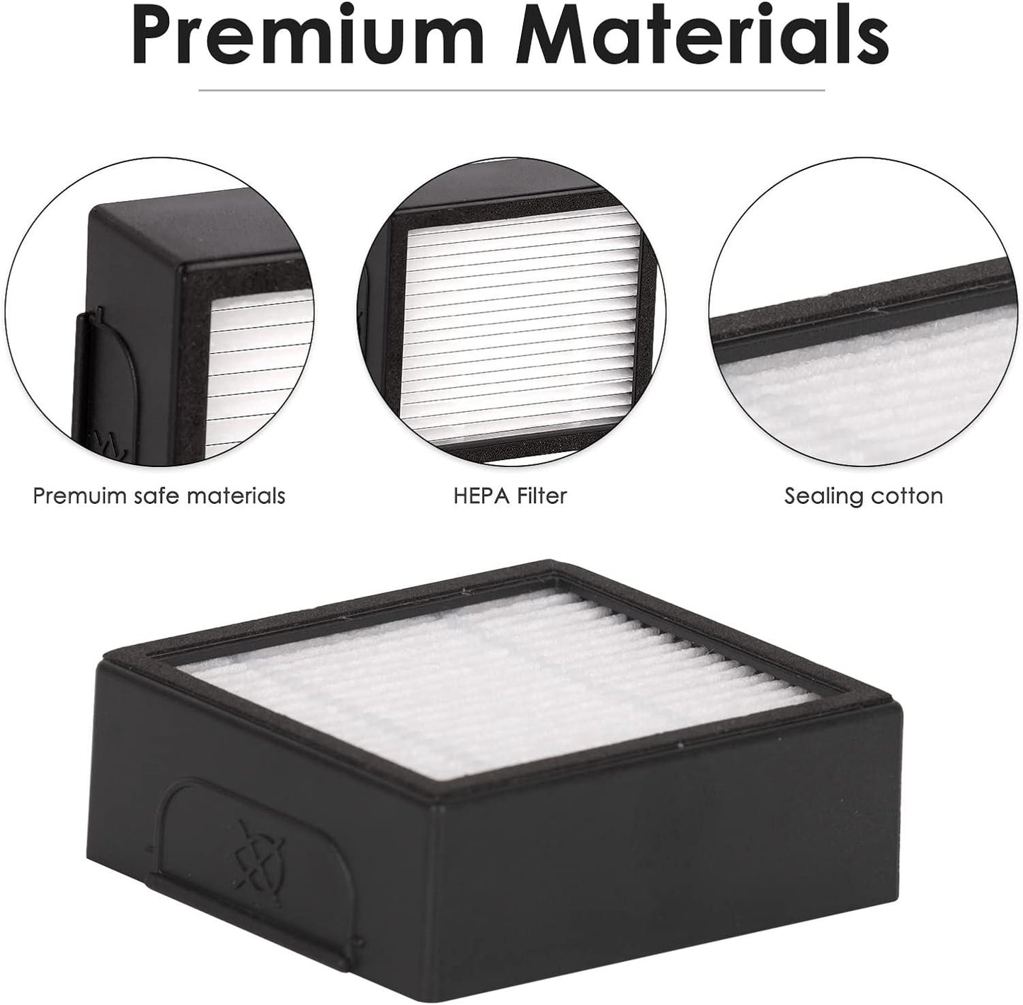 (6 Pack) Combo 10 Max Replacement HEPA Filter Compatible With IRobot Roomba Combo J7+ Plus/Combo J9+/ Combo 10 Max Robotic Vacuum Cleaner HEPA Filters Accessories(NOT FOR Roomba Combo J5 Combo J5+)