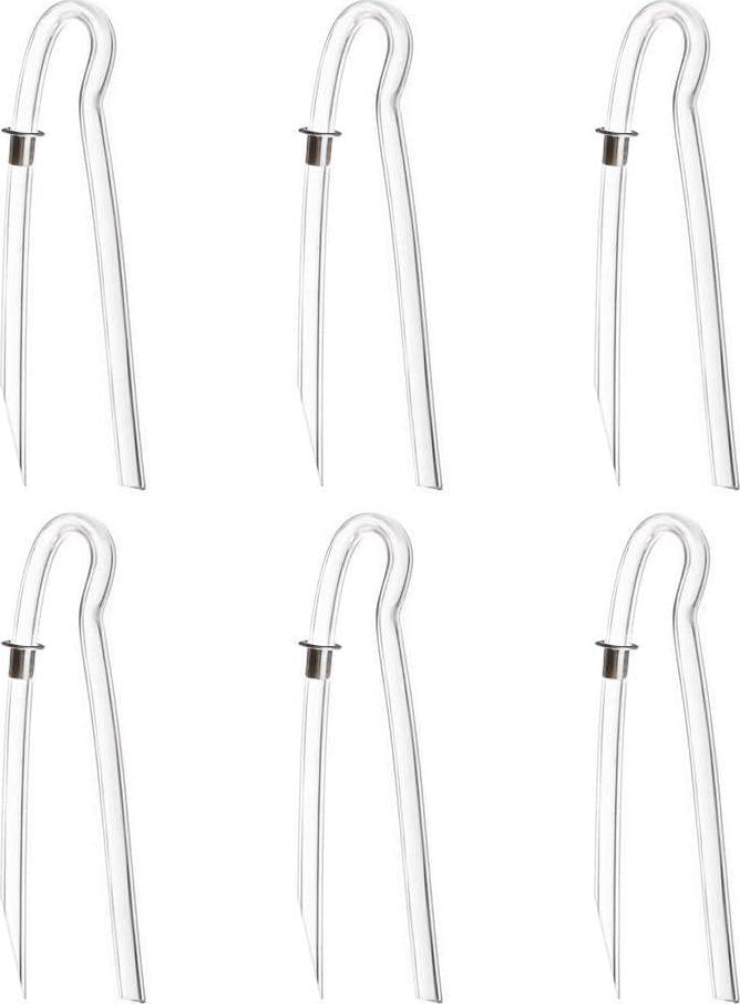 (6 Per Pack) Size #13 Preformed BTE Hearing Aid Earmold Clearing Tubing (3.2x2mm With Metal Tube Lock)