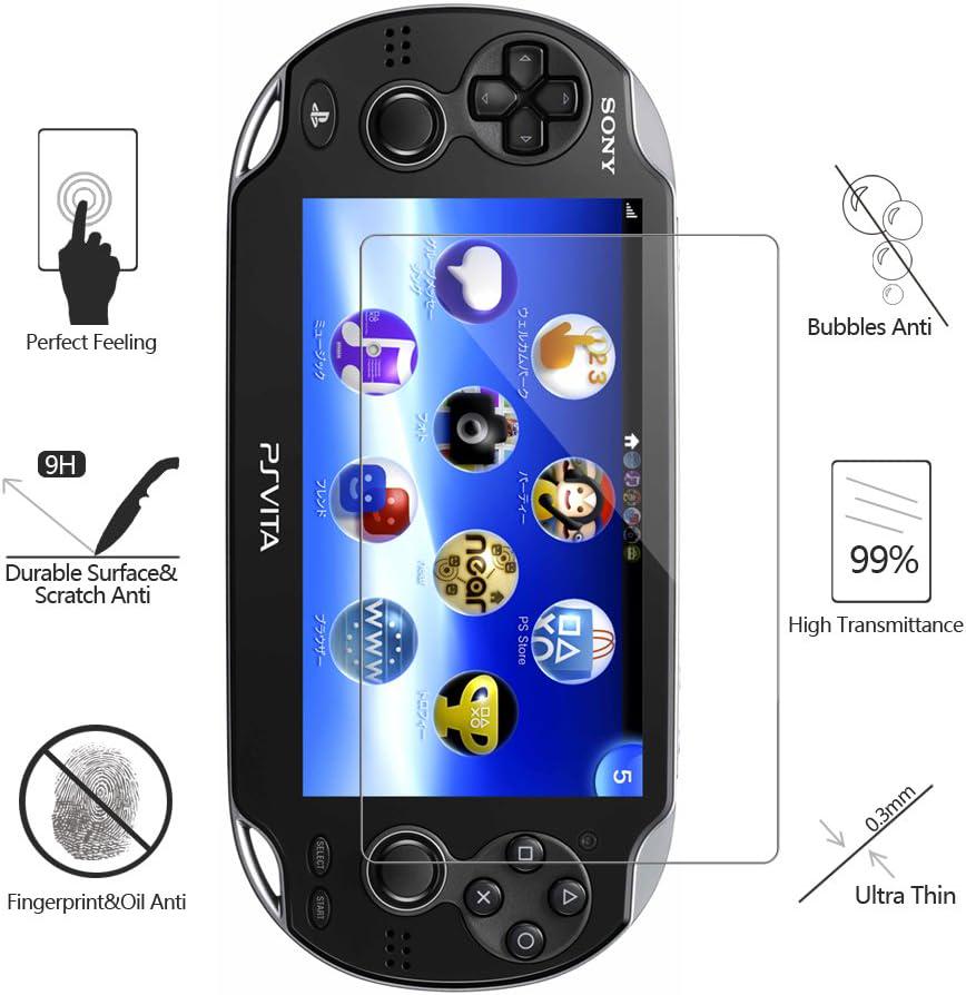 (Pack Of 2) Screen Protector For PS Vita 1000, Akwox Premium HD Clear 9H Tempered Glass Screen Protective Film For Sony PlayStation Vita PSV 1000-Max Clarity And Touch Accuracy Film