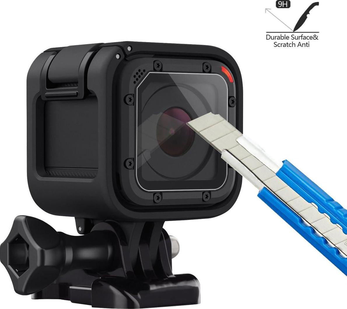 (Pack Of 3) Tempered Glass Screen Protector For Gopro Hero 4 Session Hero 5 Session, Akwox 0.3mm 9H Hard Scratch-Resistant Camera Lens Film For GoPro Hero4 Session/Hero5 Session Camera Accessories