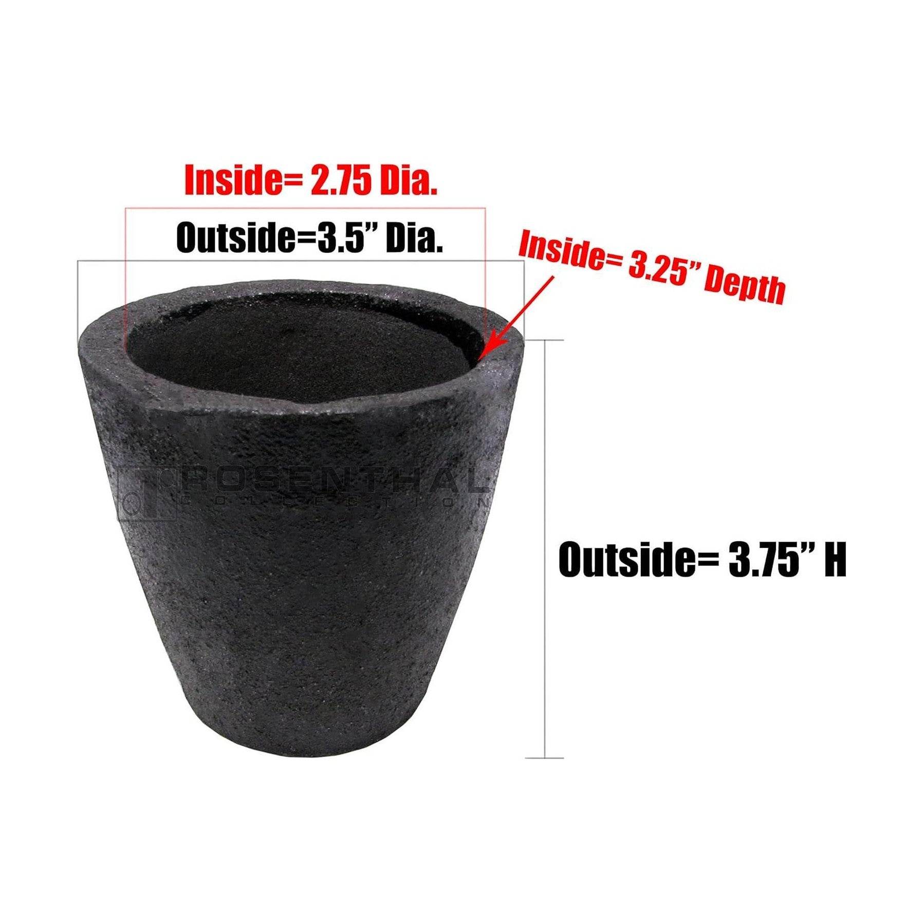 #1-2Kg Clay Graphite Crucibles Premium Black Foundry Cup Furnace Torch Melting Casting Refining For Gold. Also Great For Silver, Copper, Brass, Aluminum - My Store