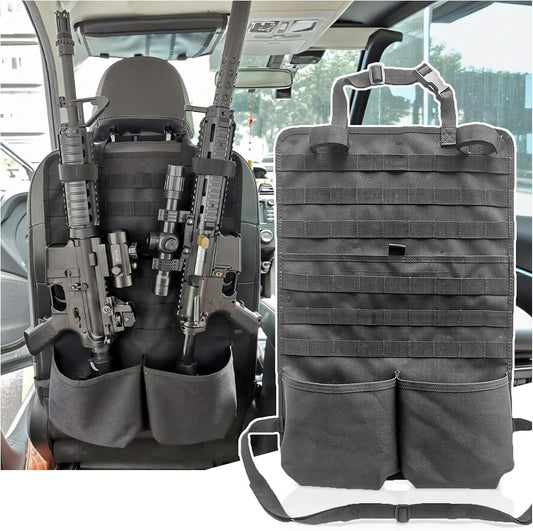 1 Pack Tactical Car Seat Back Organizer | Truck Gun Rack | Molle Panel For Vehicle Hunting Accessories, Tools, Gears Storage Universal Fits Truck SUV Pickup