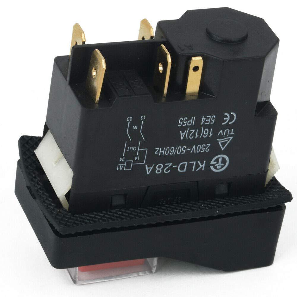 1 Pcs KLD-28A Waterproof Magnetic Switch ON Off Pushbutton Switch 220V IP55 Electric Spares Parts