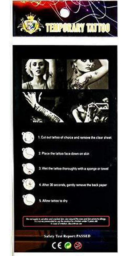 1 Sheet Vintage Barbed Wire Creeper Vine Waterproof Tattoos Stickers Pattern Style Henna Make Up Neck Shoulder Upper Arm Thigh Body Art Tattoo For Women Men Sexy Fake