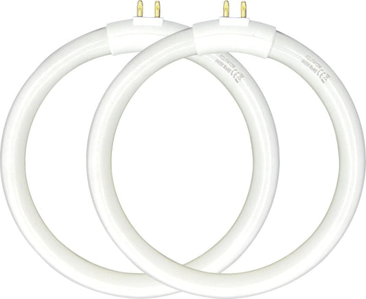 (2pack) 4.75 T4 Type 12W 6400K Circular Bulb Replacement For Magnifier Desk Light,Vanity Magnifying Makeup Mirror,Daylight 6500K Fluorescent Lamp