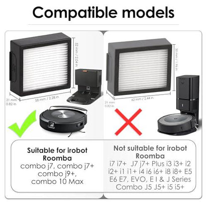 (5 Pack) Combo J9+ Replacement HEPA Filter Compatible With IRobot Roomba Combo J7/ Combo J7+ Plus/Combo J9+/ Combo 10 Max Robot Vacuum HEPA Filters Accessories (NOT FOR Combo J5+ J5)