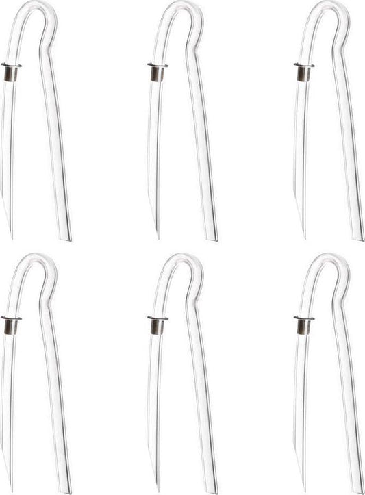 (6 Per Pack) Size #13 Preformed BTE Hearing Aid Earmold Clearing Tubing (3.2x2mm With Metal Tube Lock)